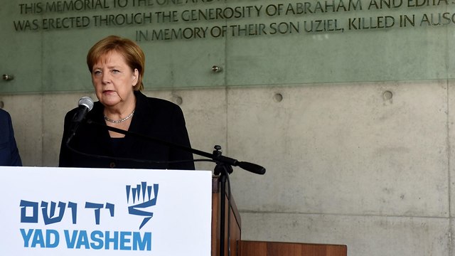 German Chancellor Angela Merkel at Yad Vashem (Photo: EPA) (Photo: EPA)