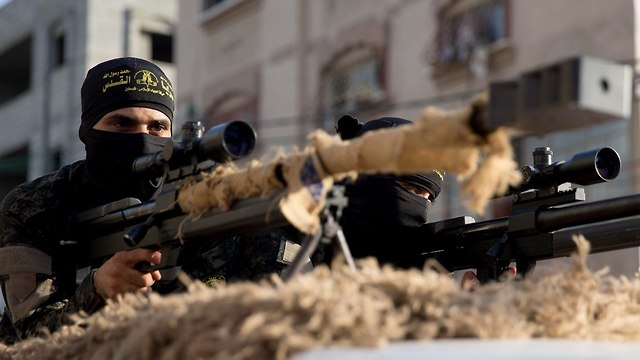 Al-Quds Brigades military parade in Gaza (Photo: AP)
