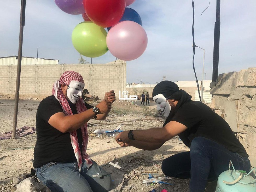 Incendiary balloons being launched from Gaza into Israel