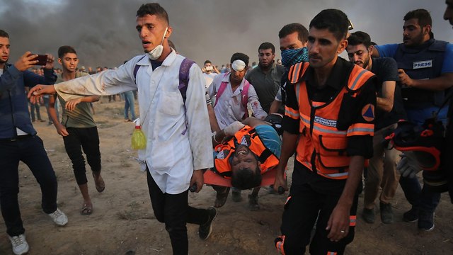 Беспорядки на границе Газы, 6 октября. Фото: AFP