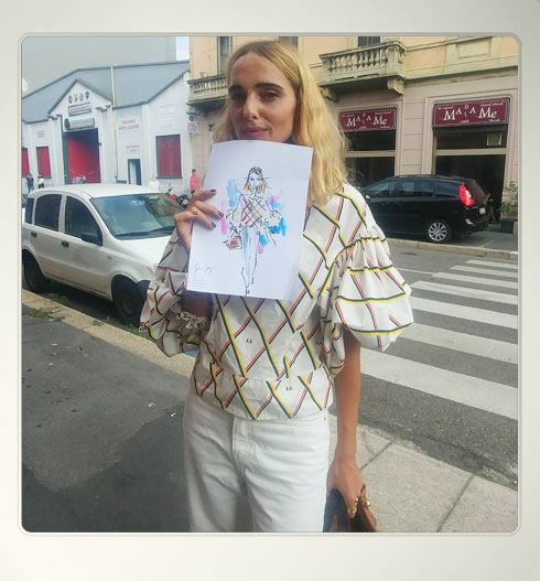 הבלוגרית קנדלה בשבוע האופנה במילאנו (צילום: טליה צורף)