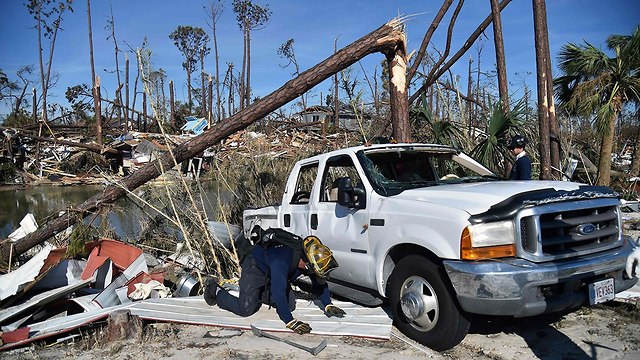 נזקים אחרי סופת ההוריקן מייקל בפלורידה (צילום: AFP)