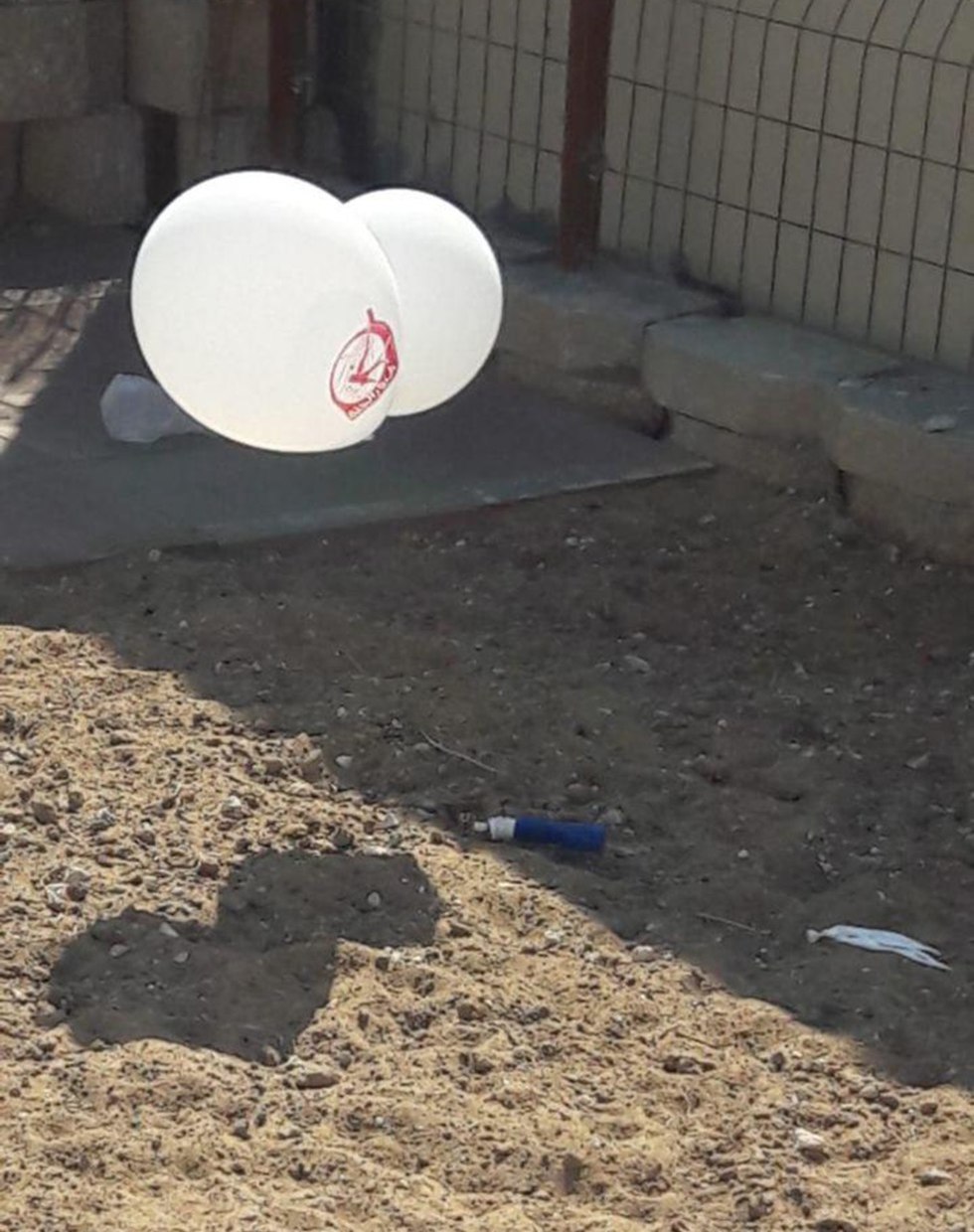 Огненный шар из Газы. Фото: пресс-служба полиции
