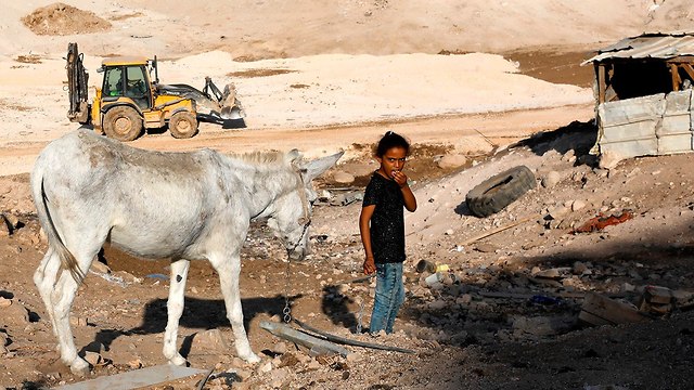 Bedouin-Palestinian village Khan al-Ahmar. (Photo: AFP)