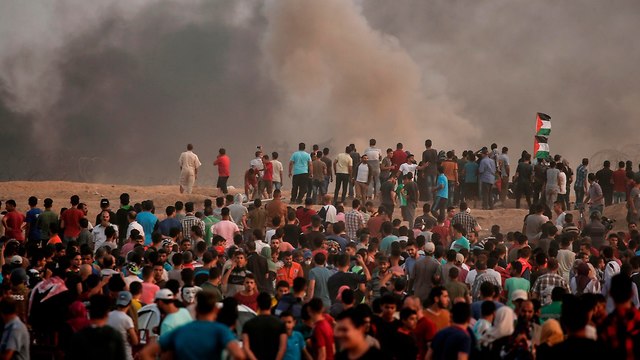 Gaza protests last Friday (Photo: AFP)