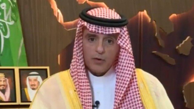 עאדל אל-ג'ובייר שר החוץ הסעודי מדבר על ג'מאל חשוקג'י עיתונאי שנרצח בטורקיה ()