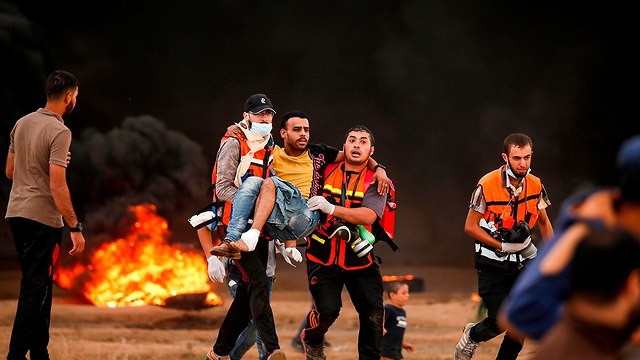 Gaza border riots (Photo: AFP)