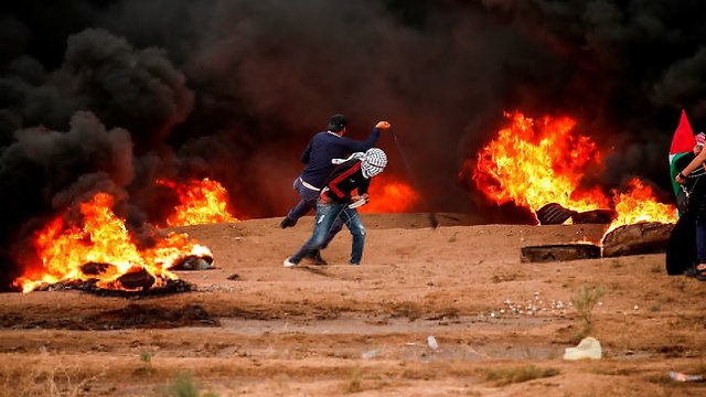 Gaza border riots  (Photo: AFP)
