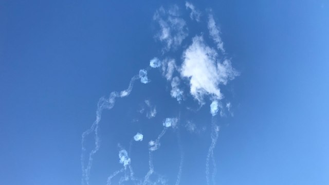 יירוט רקטות בשמי שדרות (צילום: מאור שם טוב)