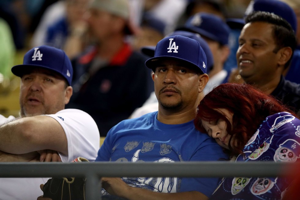אוהדי דודג'רס בייסבול (צילום: AFP)