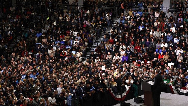 ברק אובמה נאום עצרת בחירות ב דטרויט מישיגן לקראת בחירות האמצע ארה