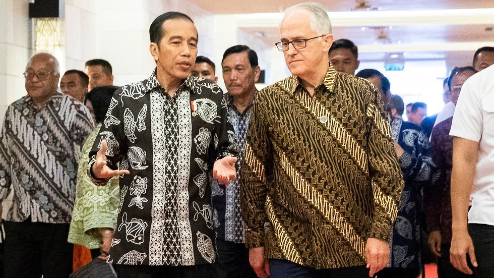 Indonesian President Joko Widodo and former Australia prime minister Malcolm Turnbull (Photo: EPA)
