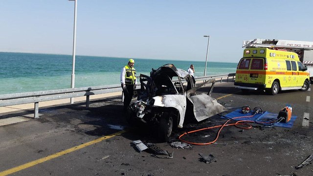 תאונה תאונת דרכים סמוך ים המלח הרוגים ()