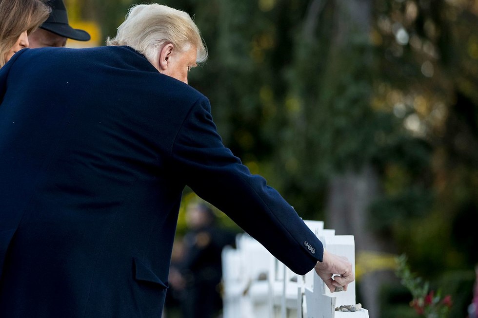 Президент США Дональд Трамп в Питтсбурге. Фото: AP
