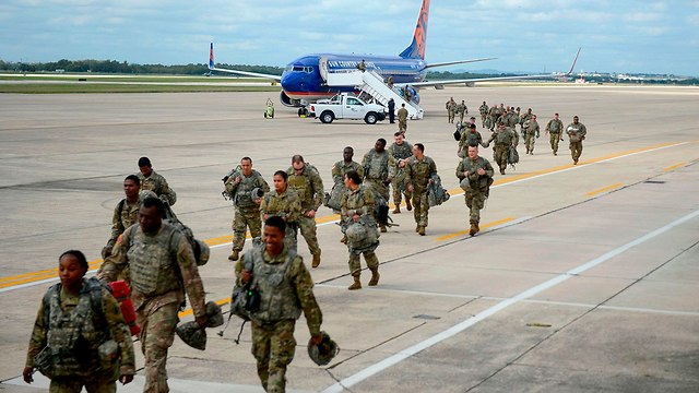 חיילים אמריקנים בדרך לגבול מקסיקו ארה