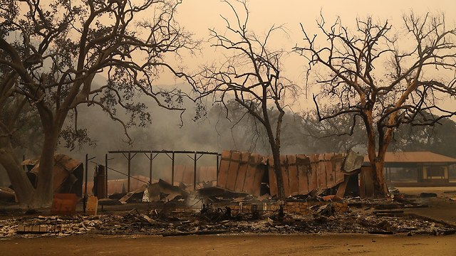 שריפת ענק בפרדייס בצפון קליפורניה (צילום: רויטרס)