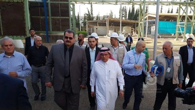 Qataeri delegation in Gaza