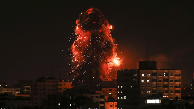 Удар по телевидению ХАМАСа. Фото: AFP