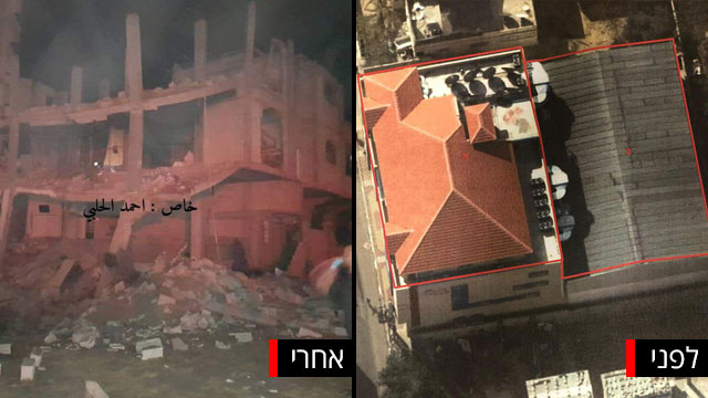 תיעוד השמדה בניין טלוויזיה של חמאס של צה