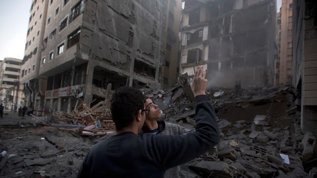 פלסטינים חורבן הרס עזה ירי חיל אוויר צה
