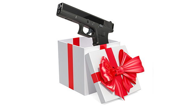 אילוס אילוסטרציה אקדח אקדחים נשק מתנה  (צילום: shutterstock)