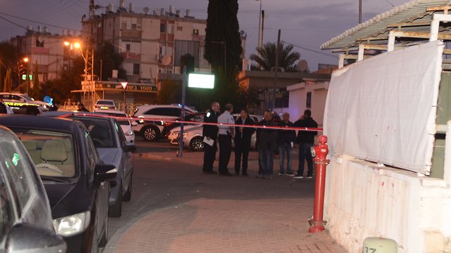 אירוע ירי ברחוב אביה השופט בבאר שבע  (צילום הרצל יוסף)