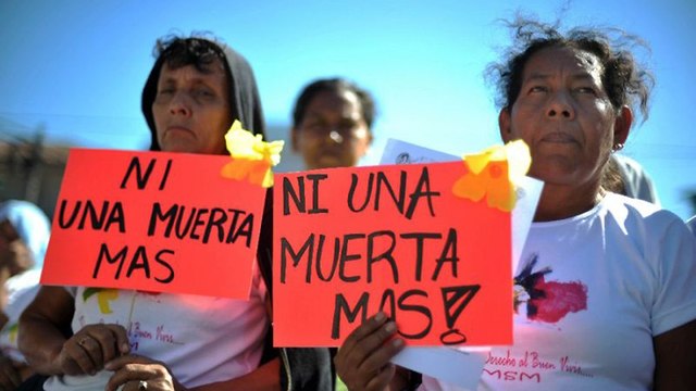 מחאת נשים ב אל סלבדור  (צילום: AFP)
