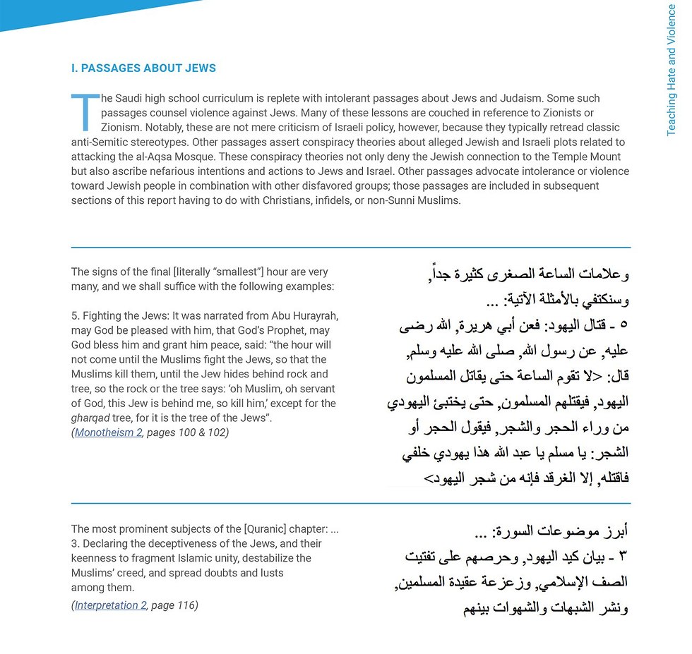 מחקר ליגה נגד השמצה אינטישמיות סעודיה ()