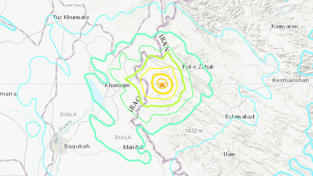 Эпицентр землетрясения. Фото: USGS