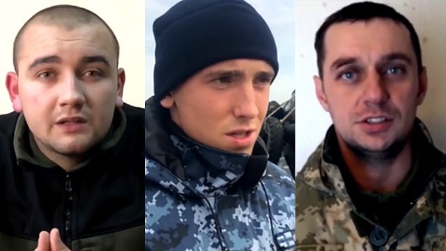 רוסיה אוקראינה עימות הים השחור שלושה מלחים עצורים הודאות ()