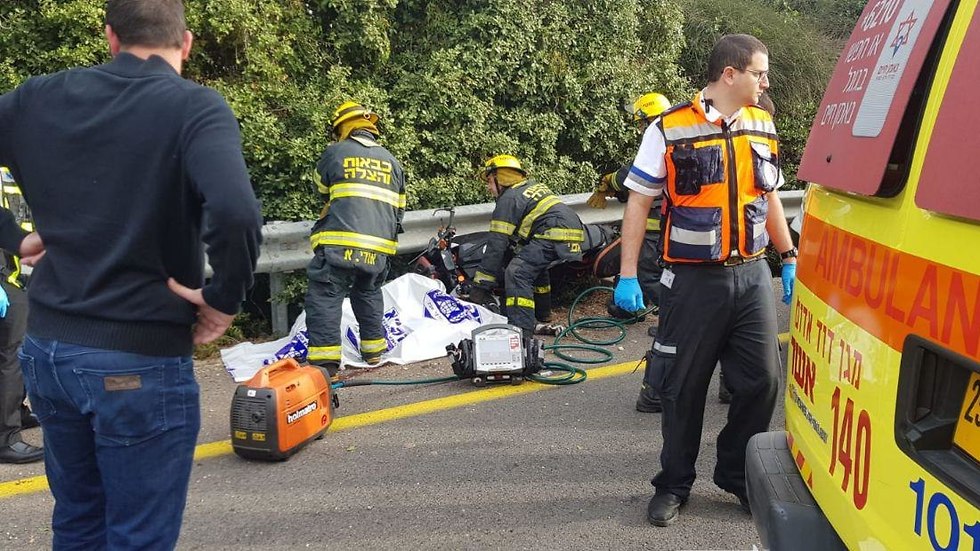 רוכב אופנוע נפצע נהרג הרוג בכביש 89 קיבוץ געתון  מד