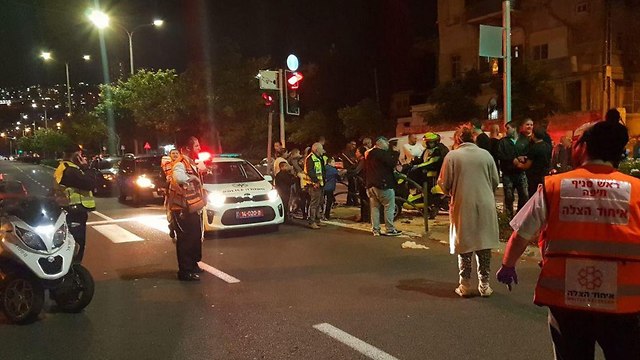 זירת התאונה בחיפה (צילום: איחוד הצלה מחוז חוף)