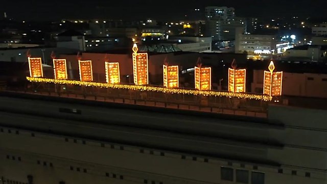 A menorah that can be seen from every spot in the city (Photo: Eli Mendelbaum)