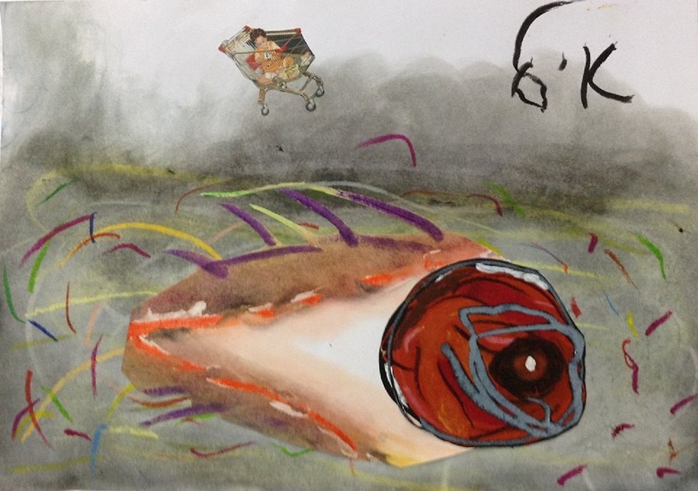 ציור סוריאליסטי של אייל שחל  (ציור וצילום: איל שחל)