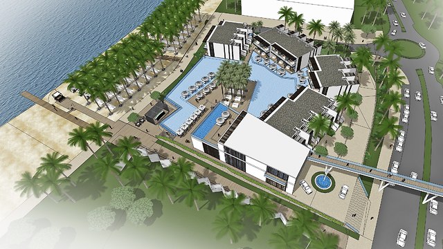 תוכנית של מלון ישרוטל בים המלח (הדמיה: פייגין אדריכלים)