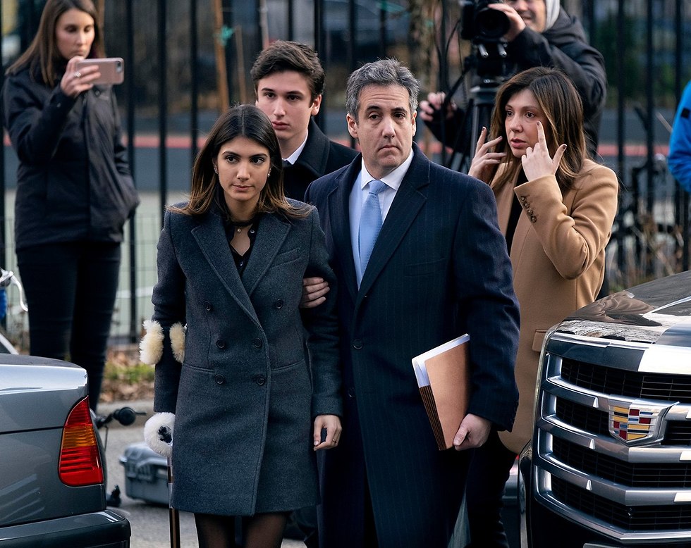 מייקל כהן מגיע לבית המשפט (צילום: AP)