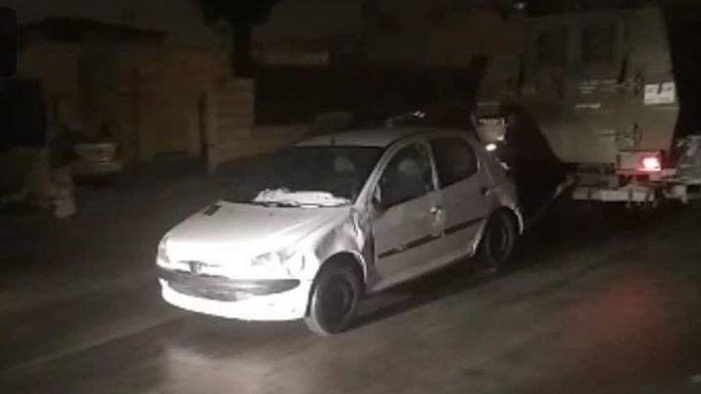 רכב פיג'ו ממנו בוצע פיגוע הירי בעפרה נגרר על ידי צה