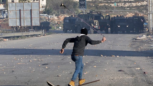 Violent riots near Ramallah, the West Bank, December 2018 (Photo: AP)