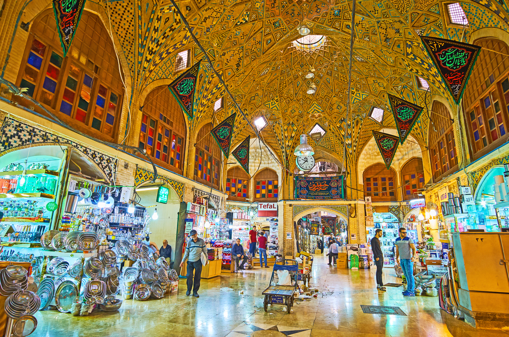 אתרי תיירות ב איראן הבזאר הגדול טהרן (צילום: shutterstock)