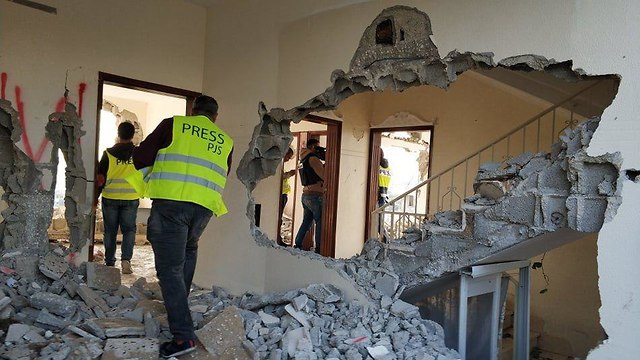 Разрушение дома террориста из Баркана 