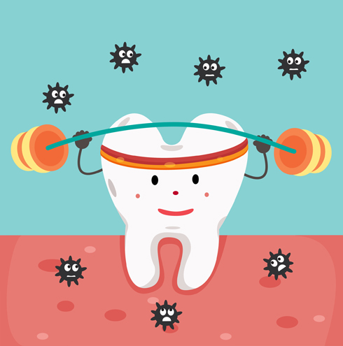 אנשים שמצחצחים את השיניים חזק מדי גורמים לעצמם נסיגת חניכיים ולפגיעה בחומר השן (איור: Shutterstock)