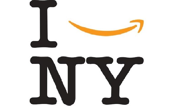 הלוגו של אמזון וניו יורק (צילום מסך)