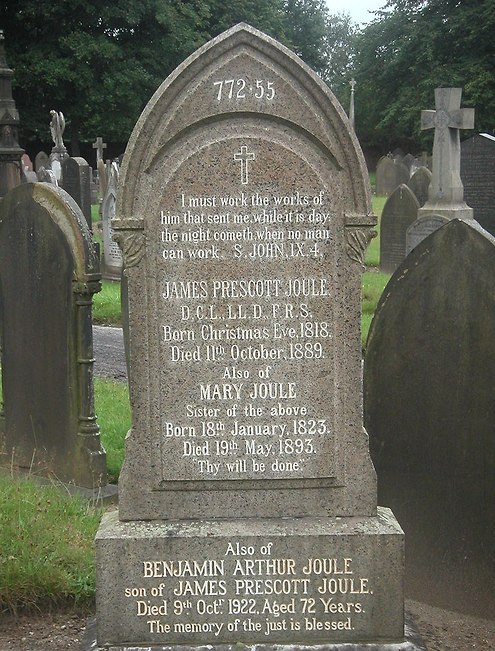 קברו של ג'יימס ג'ול (צילום: מתוך ויקיפדיה)