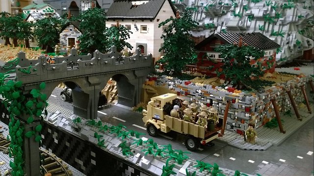 Диорама "Акция возмездия" на выставке LEGO в Мадриде