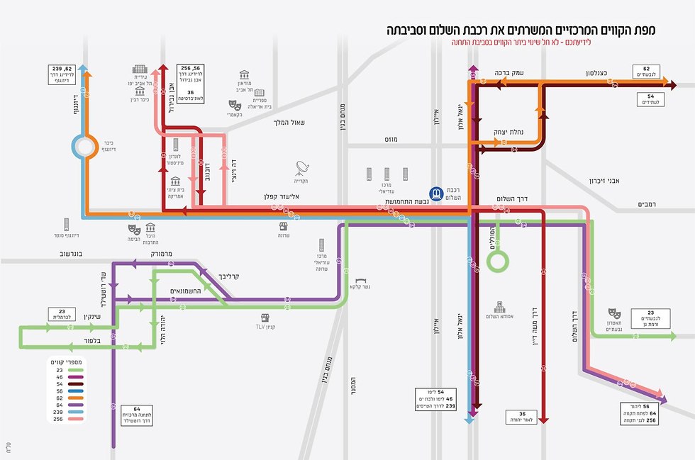 אינפו גרפיקה שינויים ב תחבורה ציבורית גוש דן רפורמה קו קווים חדשים אוטובוס משרד ה תחבורה רכבת  ()