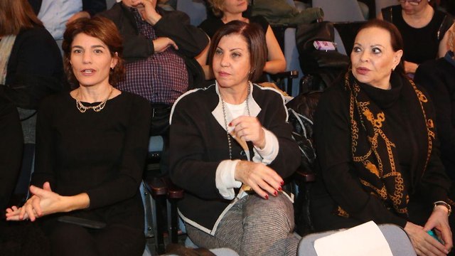 Meretz leader Tamar Zandberg, former Meretz MK Zehava Galon and actress Gila Almagor (Photo: Moti Kimchi)  (Photo: Moti Kimchi)