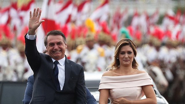 Brazilian president Jain Bolsonaro and his wife at the swearing in ceremony (Photo: Reuters)