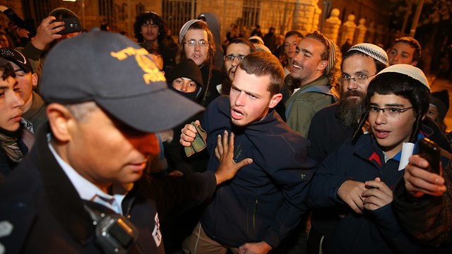 הפגנה פרשת הטרור היהודי בירושלים (צילום: עמית שאבי)