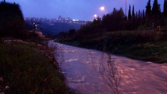 Strong currents in Jerusalem rivers (Photo: Meir Yohl)