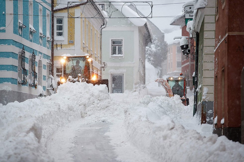 שלג אוסטריה (צילום: AFP)